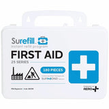 Aero Surefill All-Purpose Weatherproof First-Aid Kits, 7" x 3"10", Blue, White, Plastic Case (AERAK25W) Each