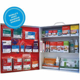 Aero Surefill Metal First-Aid Cabinets, 16.8" x 5.8"14", Blue, White, 576 x Piece(s), Metal Case (AERSF100AMT) Each