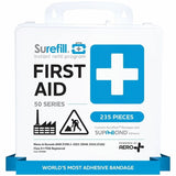 Aero Surefill Weatherproof First-Aid Kits, 10" x 3"9.8", Blue, White, 235 x Piece(s), Plastic Case (AERSF50AW) Each