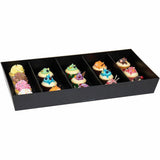 Mind Reader 5-Compartment Snack Organizer, Black, 5 Compartment(s), Lightweight (EMSSNACKORGTCT) Case of 5