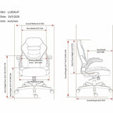 Lorell Flip-Arm Gaming Chair, Black (LLR04147) Each