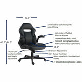 Lorell Flip-Arm Gaming Chair, Black (LLR04147) Each