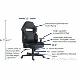 Lorell Adjustable-Arm Gaming Chair, Black, Polyurethane, Foam (LLR04146) Each