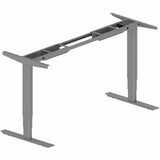 Lorell Sit-to-Stand Two-Tier Base, 275 lb Capacity, 45.10", Silver Base, 2 Legs, 2 Tier(s), Height Adjustable (LLR25906) Each