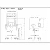 Lorell Conjure Office Stools, Black, Vinyl, Polyurethane, Molded Foam Seat Material, Mesh Back Material, Metal, Nylon, Armrest (LLR62022) Each