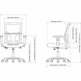 Lorell Big & Tall Mesh High-Back Chair, Black, Polyurethane, Molded Foam, Vinyl Seat Material, Mesh Back Material, Armrest (LLR62011) Each