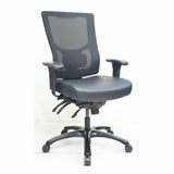 Lorell Big & Tall Mesh High-Back Chair, Black, Polyurethane, Molded Foam, Vinyl Seat Material, Mesh Back Material, Armrest (LLR62011) Each