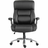 Lorell Big & Tall Flip Arm Chair, Black, Mesh, Vinyl Back Material, Plastic Frame Material, Armrest (LLR40222) Each