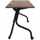 Lorell Preference Flip/Nest Training Tables, 60" Table Top Width x 23.60" Table Top Depth, 29.50", Black Four Leg Base (LLR60756) Each