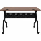 Lorell Preference Flip/Nest Training Tables, 48" Table Top Width x 23.60" Table Top Depth, 29.50", Black Four Leg Base (LLR60757) Each