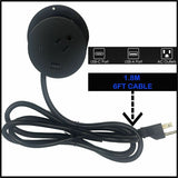 Lorell Power Grommet Insert, Black, 120 V AC/12 A Desktop (LLR34003) Each