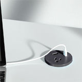 Lorell Power Grommet Insert, Black, 120 V AC/12 A Desktop (LLR34003) Each
