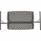 Lorell Table Tray, 150 lb Capacity, 1.50" Table Top Thickness, 26.80" x 26" x 18", Black, Height Adjustable (LLR66662) Each