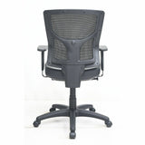 Lorell Conjure Swivel/Tilt Task Chairs, Black, Vinyl Seat Material, Mesh Back Material, Mid Back, Nylon, Armrest (LLR62028) Each
