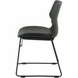 Lorell Dex Sled-Base Chair, Black, Polyurethane Seat Material, Molded Plastic Back Material, Metal Frame Material (LLR62600) Each