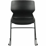 Lorell Dex Sled-Base Chair, Black, Polyurethane Seat Material, Molded Plastic Back Material, Metal Frame Material (LLR62600) Each