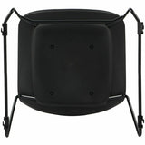 Lorell Dex Sled-Base Chair, Black, Polyurethane Seat Material, Molded Plastic Back Material, Metal Frame Material (LLR62600) Each