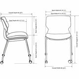 Lorell Deft 4-Leg Chair, Black, Polyurethane Seat Material, Molded Plastic Back Material, Metal Frame Material (LLR62602) Each