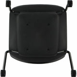 Lorell Deft 4-Leg Chair, Black, Polyurethane Seat Material, Molded Plastic Back Material, Metal Frame Material (LLR62602) Each