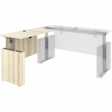 Lorell Essentials Sit-Stand Return Shells, 27.5" x 47.3" x 23.6", Finish: Modern Elm (LLR66378) Each