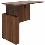 Lorell Essentials Sit-Stand Return Shells, 27.5" x 47.3" x 23.6", Finish: Walnut (LLR69965) Each
