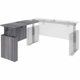Lorell Essentials Sit-Stand Return Shells, 27.5" x 47.3" x 23.6", Finish: Weathered Charcoal (LLR69528) Each