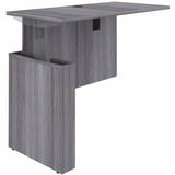Lorell Essentials Sit-Stand Return Shells, 27.5" x 47.3" x 23.6", Finish: Weathered Charcoal (LLR69528) Each