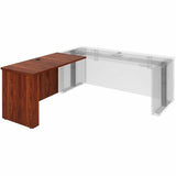 Lorell Essentials Sit-Stand Return Shells, 27.5" x 47.3" x 23.6", Finish: Cherry (LLR69425) Each