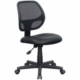 Lorell Multi-task Chairs, Black, Vinyl Seat Material, Mesh Back Material, 5-star Base (LLR82099) Each