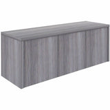 Lorell Essentials Wall-Mounted Hutches with Wood Doors, 17" x 48" x 15", Weathered Charcoal (LLR69635) Each