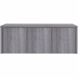 Lorell Essentials Wall-Mounted Hutches with Wood Doors, 17" x 48" x 15", Weathered Charcoal (LLR69635) Each