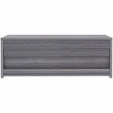 Lorell Essentials Wall-Mounted Hutches with Wood Doors, 17" x 48" x 15", Weathered Charcoal (LLR69635) Each