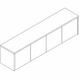 Lorell Essentials Wall-Mounted Hutche with Wood Doors, 17" x 72" x 15", Modern Elm (LLR66346) Each