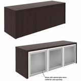 Lorell Essentials Wall-Mounted Hutches with Wood Doors, 17" x 48" x 15", Finish: Espresso, 3 Door(s) (LLR18280) Each