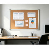 Lorell Aluminum Frame Cork Board, 18" Board x 24" Board x 0.50" Board Depth (LLR19195) Each