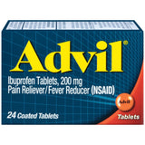 Advil® Pain Relief 200 mg Strength Ibuprofen Tablet 24 per Box (498677_BT) 1/BT