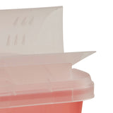 SharpSafety™ Sharps Container Translucent Red Base 10 H X 10-1/2 W X 7-1/4 D Inch Horizontal Entry 2 Gallon (191568_CS) 20/CS