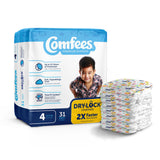 Comfees® Unisex Baby Diaper Size 4 Disposable Moderate Absorbency (907033_BG) 31/BG