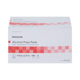 McKesson Alcohol Prep Pad 70% Strength Isopropyl Alcohol Individual Packet Large Sterile (225940_CS) 1000/CS