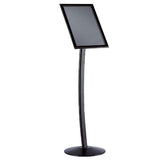 MT Displays Curved Sign Holder 8-1/2" x 11" Poster Size Black, Landscape & Portrait position (UCUMBB0581X2000) Each