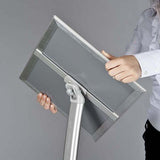 MT Displays Curved Sign Holder 8-1/2" x 11" Poster Size Silver, Landscape & Portrait position (UCUMBN0581X2000) Each