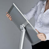 MT Displays Curved Sign Holder 8-1/2" x 11" Poster Size Silver, Landscape & Portrait position (UCUMBN0581X2000) Each