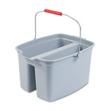 Rubbermaid® Commercial 19 Quart Double Utility Pail, Plastic, Gray, 18 x 14.5 x 10 (RCP262888GY) Each