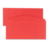 Quality Park™ Colored Envelope, #10, Commercial Flap, Gummed Closure, 4.13 x 9.5, Red, 25/Pack (QUA11134) Pack of 25