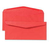 Quality Park™ Colored Envelope, #10, Commercial Flap, Gummed Closure, 4.13 x 9.5, Red, 25/Pack (QUA11134) Pack of 25