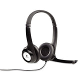 Logitech® H390 Binaural Over The Head USB Headset with Noise-Canceling Microphone, Black (LOG981000014) Each