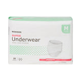 McKesson Unisex Adult Absorbent Underwear Pull On with Tear Away Seams Medium Disposable Moderate Absorbency (1123832_CS) 80/CS