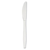 Boardwalk® Mediumweight Polystyrene Cutlery, Knife, White, 100/Box (BWKKNIFEMWPSBX) Box of 100