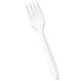 Boardwalk® Mediumweight Polypropylene Cutlery, Fork, White, 1000/Carton (BWKFORKMWPP) Case of 1000