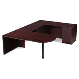 Alera® Alera Valencia Series D-Top Desk, 71" x 35.5" x 29.63", Mahogany (ALEVA277236MY) Each